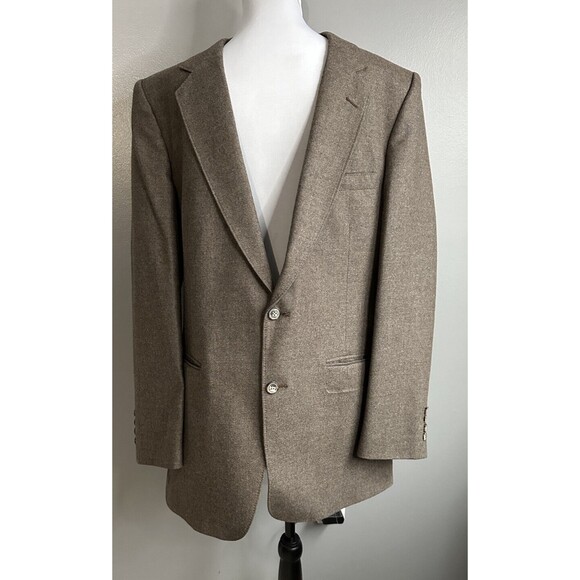Nino Cerruti Vintage Brown Wool 3 Piece Men’s Suit Blazer Vest Pants No Sz Tag - Picture 1 of 9